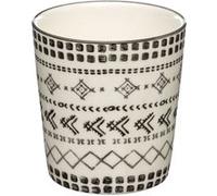 Secret de Gourmet - Mug conique ethnique Tahila - 190 ml - Blanc - Tahila Noir