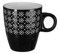 Secret de Gourmet - Mug design fleur Ethnik - 190 ml - Noir - Ethnik Noir