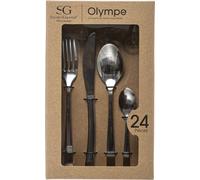 Secret de Gourmet Set de couverts Olympe en acier inoxydable, 24 pièces