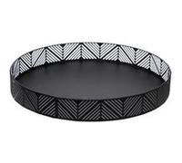 Secret de Gourmet - Plateau de Service en Métal "Frise" 30cm Noir Noir G