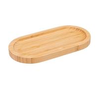 Secret de gourmet Plateau ovale 20 x 10 cm en bois, 20 x 10 x 1,5