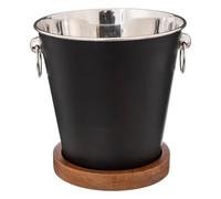 Secret de Gourmet – Seau à champagne « Café » – 22 cm – Noir