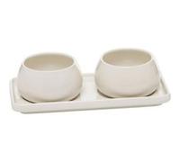 Secret de Gourmet - Service Apéritif 3 Pièces "Nora" 20cm Blanc Blanc G