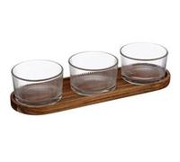 - Service Apéritif 4 Pièces "Nala" 31cm Marron