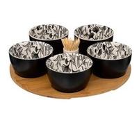 Secret de Gourmet - Service Apéritif 7 Pièces "White Floral" 28cm Blanc Blanc G