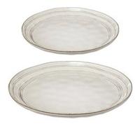 - Service de Table 12 Pièces "Flower" 26cm Gris