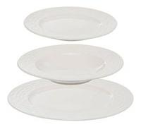 Secret de Gourmet - Service de Table 12 Pièces "Paloma" 27cm Blanc Blanc