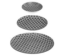 Secret de Gourmet - Service de Table 18 Pièces "Bohemia Rond" 27cm Noir
