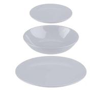 Secret de Gourmet - Service de Table 18 Pièces "Colorama" 26cm Gris