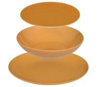 Secret de Gourmet - Service de Table 18 Pièces "Colorama" 26cm Jaune