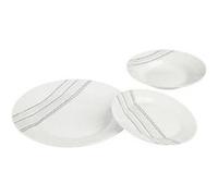 Service de Table 18 Pièces "Lignes" 27cm Blanc