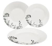 Secret de Gourmet - Service de Table 18 Pièces "White Floral" 26cm Blanc Blanc G