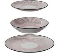 Service de Table 18 Pièces ""Lunis"" 27cm Rouge