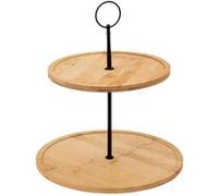 Secret de Gourmet - Serviteur Rond Bambou "2 Étages" 28cm Beige Beige G