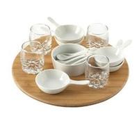 Secret de Gourmet – Set apéritif 14 pièces Bambou 27 cm Naturel
