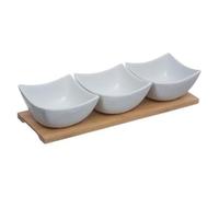 Secret de Gourmet - Set Apéritif 4 pièces "Porcelaine" 30cm Blanc
