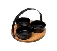 Secret de Gourmet - Set Apéritif 4 Pièces Wild 21cm Noir & Naturel