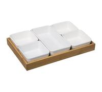 Secret de Gourmet - Set Apéritif 6 Pièces "Bambou" 28cm Naturel