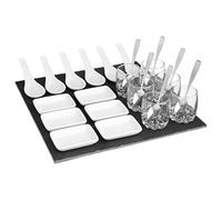 Paris Prix – Set apéritif 25 pièces Carré « Ardoise » 30 cm Blanc G