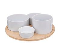 Secret de Gourmet - Set Apéritif 5 Pièces "Bambou" 33cm Blanc Blanc G