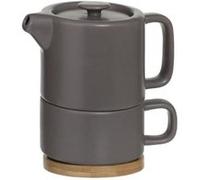 Secret de Gourmet - Théière avec Tasse "Nature" 40cl Taupe Marron G