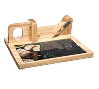 Secret de Gourmet Trancheuse à charcuterie en bois avec planche intégrée 28,5 x 26 x 10 cm