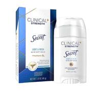Déodorant Secret, léger et frais, à efficacité clinique, 45 g Boîte.