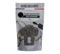 Secret des Chefs - Chunks Chocolat Noir - Grosses Pépites de Qualité Professionnelle - Pour Cookies, Muffins, Brownies, Brioches, Glaces, Pâtisseries (100g)