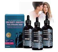 Secret Drops for Strong Men, PleasurePeak Oral Drops, Secret Happy Drops, Happy Hormones Drops, Enhancing Sensitivity and Pleasure, Boost Energy Levels, Promoting Improved Blood Flow. (3PC)