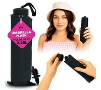Secret Flasks - Bouteille parapluie discrète - Récipient à boisson - 0,25 l - Distributeur de boissons indétectable pour événements et voyages