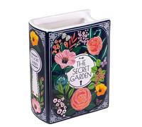Secret Garden Vase Décoratif en Forme De Livre, Vase en Céramique Peinte, Vase De Livre, Book Vase, Vase Decoratif Design, Vase en Forme De Livre, pour L'hôtel Arrangement Floral Et Pièce Décoration