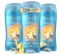 Secret Invisible Solid Antiperspirant and Déodorant, Vanille Scent, 2,6 oz (3 Pack)