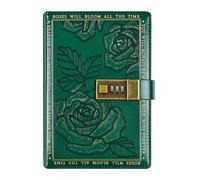 Secret Journal Lock - Agenda B6 avec mot de passe, 224 pages, couverture rigide rose, organiseur ligné, fermeture à sangle sécurisée pour protéger les notes privées, planificateur élégant relié en