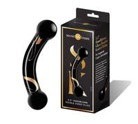 Secret Kisses 14 cm Handblown Double Ended Dildo Black