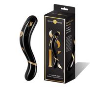 Secret Kisses 17 cm Handblown Double Ended Dildo Black