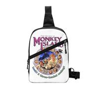 Secret of Monkey Island - Look! A Trois têtes de singe Sac de poitrine pour homme Sling Sling Sac à dos de poitrine Sac à dos Sac à bandoulière Sac à dos Sac à dos Sac à bandoulière