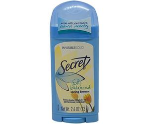 Secret Original Spring Breeze Scent Women's Invisible Solid Ph Balanced Antiperspirant & Deodorant 2.6 Oz by Secret(Lot de 6)