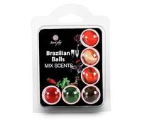 SECRET PLAY - Lot de 6 boules de massage brésiliennes | Huile de massage aromatique | Arômes variés | 6 unités