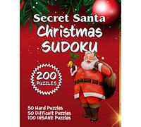 Secret Santa Christmas Sudoku: 200 Sudoku Puzzles