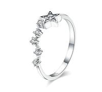 Secret scintillant des étoiles anneaux de doigt clair pour les femmes bijoux de fiançailles de mariage