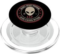 Secret Space Program - Insigne d'officier de Liaison Alien PopSockets PopGrip pour MagSafe