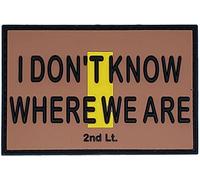 Secret Squirrel Challenge Coins Patch moral humoristique en PVC avec inscription « I Don't Know Where We Are » - 7,6 x 5,1 cm avec crochet et boucle arrière - 2LT 2nd Lieutenant lt.