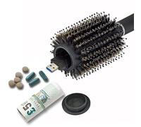 Secret Stash GENERISE Brosse à cheveux avec compartiment secret de rangement caché Coffre-fort pour détourner et cacher des objets privés à la maison, festivals, voiture, voyage, etc
