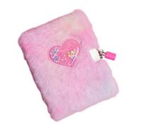 Secret Writing Journal - Journal en peluche pour , carnet bloqué | Couverture souple en forme de cœur, serrure à clé sécurisée, pages en papier doublées, parfaites pour les pensées privées des