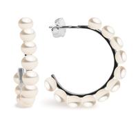 Secret & You - Boucles d'oreilles en perles de hoop - 13 perles de culture d'eau douce 4-5 mm - 925 Sterling Silver Hoop