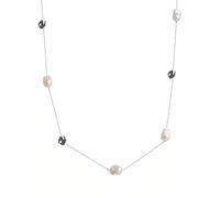 Secret & You Collier Symphony en perles de culture d'eau douce baroques de 14-17 mm et 47 cm de long en argent sterling 925 plaqué rhodium