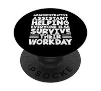 Secrétaire administratif de Bureau Assistant administratif du Personnel de Bureau PopSockets PopGrip Adhésif