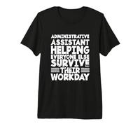 Secrétaire administratif de Bureau Assistant administratif du Personnel de Bureau T-Shirt Haut de Gamme