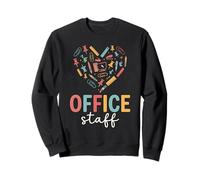Secrétaire administratif du Personnel de Bureau Scolaire Soutien Cardiaque Sweatshirt
