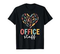 Secrétaire administratif du Personnel de Bureau Scolaire Soutien Cardiaque T-Shirt